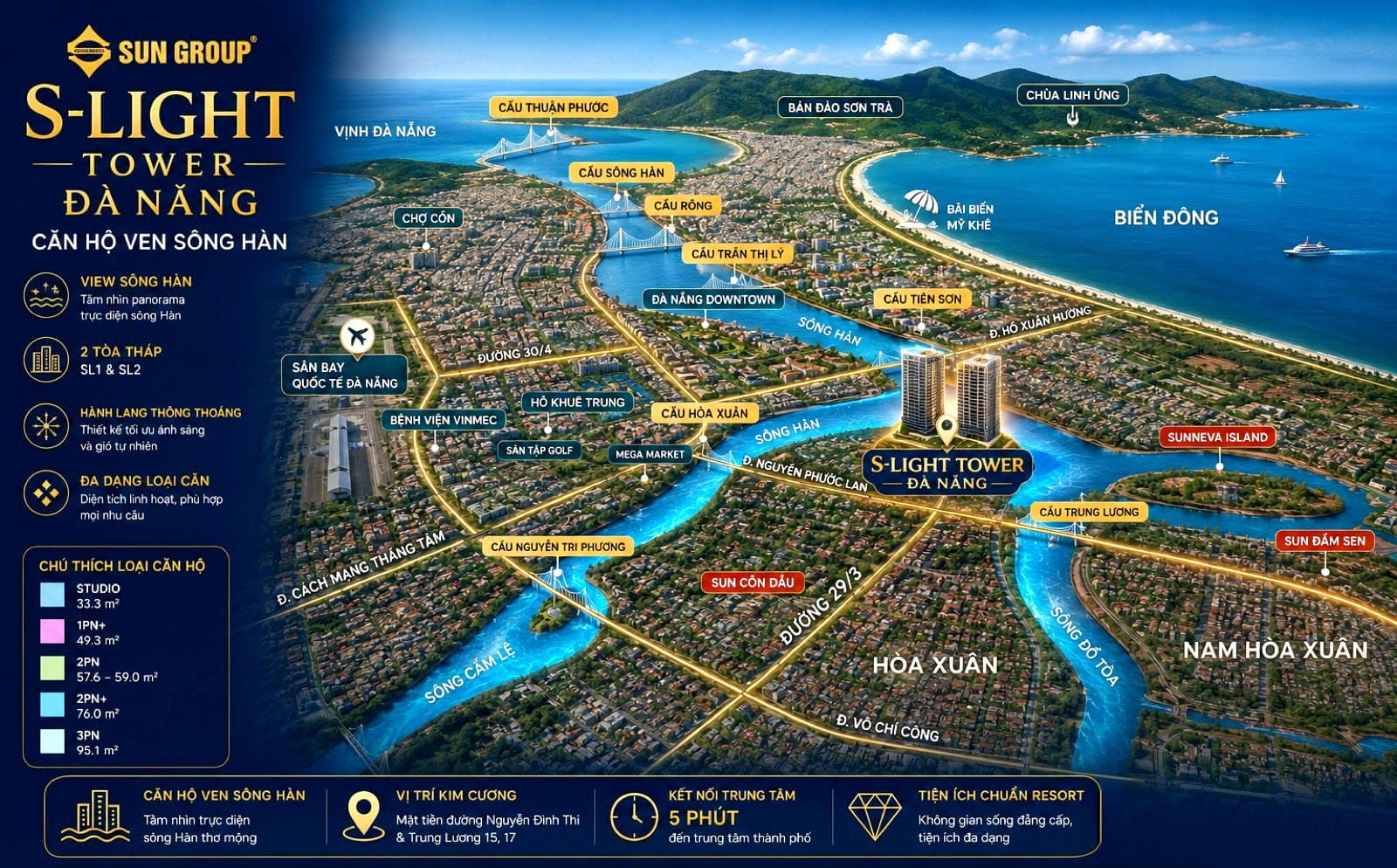 Vi tri du an Can ho S Light Da Nang