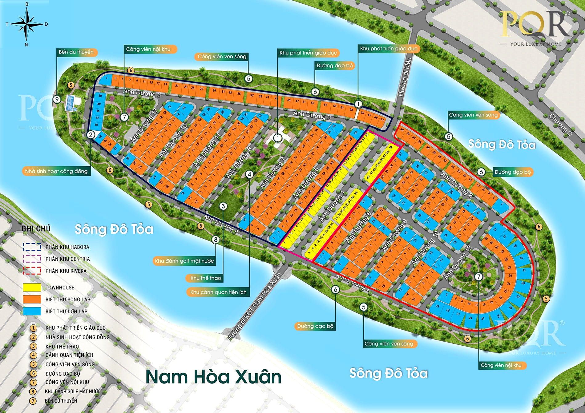 Mat bang tien ich du an Sunneva Island Da Nang